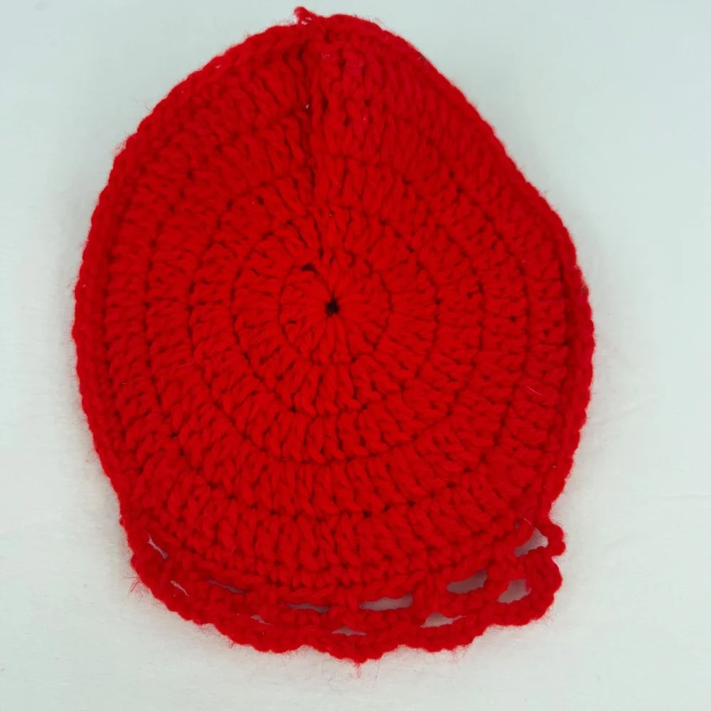 Vintage Handmade Crochet Chicken Trivet and Variegated Pot Holder Set 3pc‎